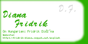 diana fridrik business card